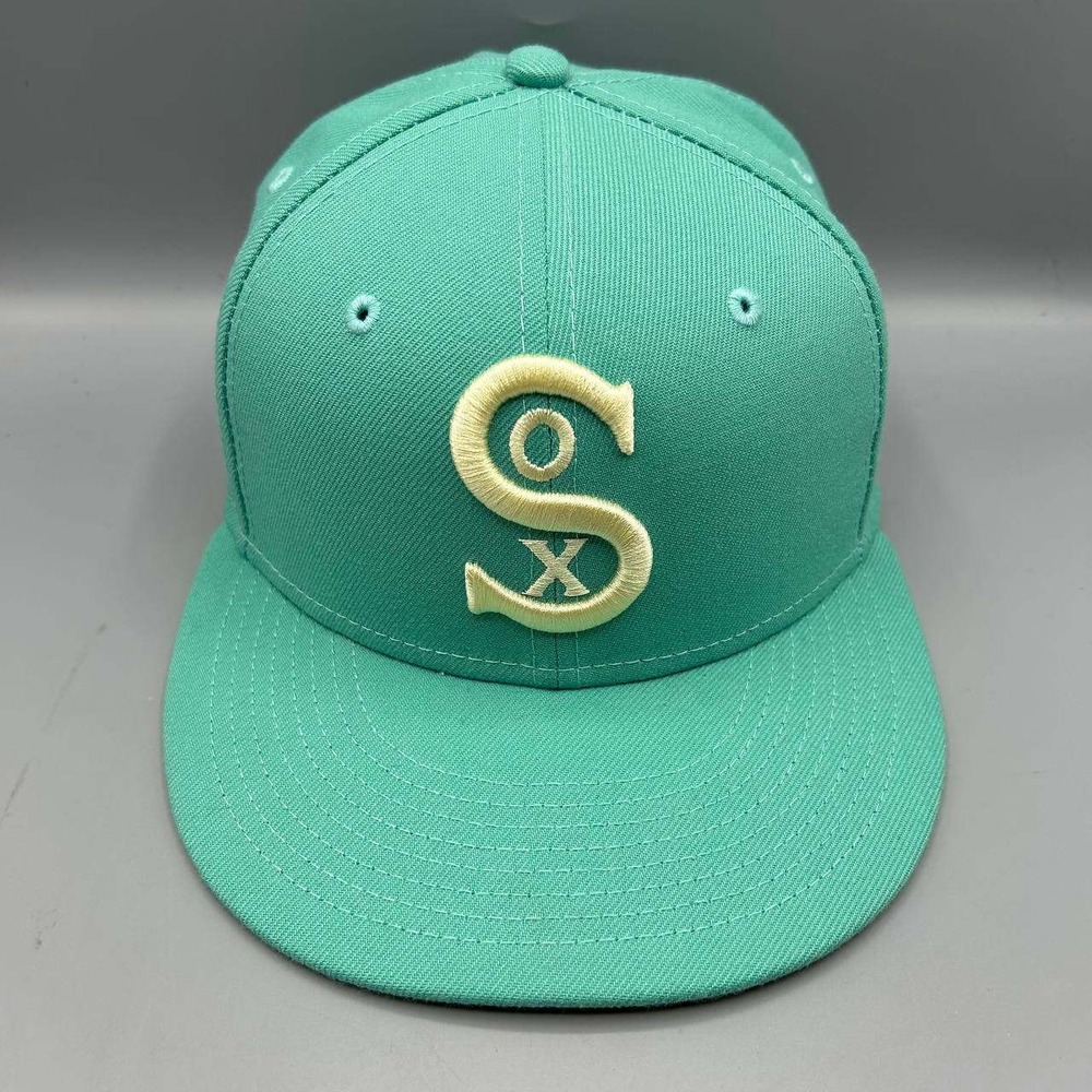 Chicago White Sox MLB Hat Men 7 Green Yellow 59Fifty New Era Fitted Cap